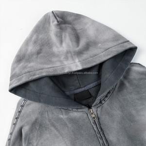 Nuevo Hip Hop Fashion Pullover Casual Acid Wash Hoodie Fabricantes que venden manga larga Hoodie Hombres - Product Image 6