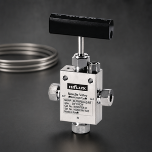 [HIFLUX] Válvula de aguja de 3 vías 1On de 60000 psi y 3/8 pulgadas, de acero inoxidable SS316 conformado en frío, NV60VS06-O - Product Image 2