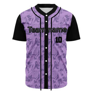 Camisetas de Béisbol y Sóftbol Personalizadas al por Mayor, Uniformes Deportivos de Secado Rápido con Bordado Tackle Twill - Product Image 1