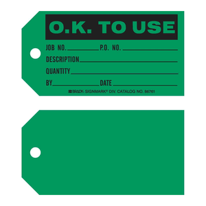 Brady O.K. Utiliser une étiquette de production flexible pour la fabrication et le contrôle qualité - Product Image 1