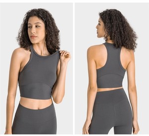 Top Deportivo Corto para Mujer, Transpirable, de Nailon y Spandex, con Espalda Cruzada, para Gimnasio, Fitness, Yoga y Running - Product Image 2