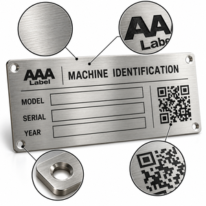 Placa de Identificación de Acero Inoxidable Personalizada para Equipos Industriales OEM - Product Image 4