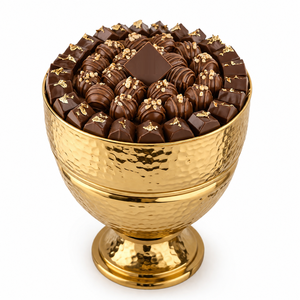 <b>Assorted</b> <b>Chocolate</b> Gift Tray With Silver Hammered Serving Bowl Premium Gourmet <b>Chocolate</b> Arrangement For Weddings Parties - Product Image 5