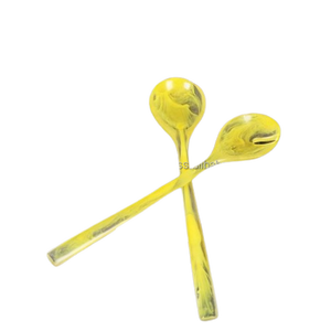 Fourchette à salade cuillère à tourbillon rouge avec logo personnalisé ensemble de couverts en résine d'excellente qualité pour un usage quotidien et les mariages - Product Image 5