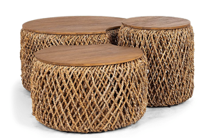 Modern Industrial Marble Top <b>Foldable</b> Durable Coffee Table Nesting Set Living Room Furniture - Product Image 3