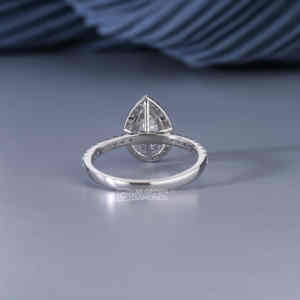 Pear & Round Lab Grown Diamond <b>Ring</b> S925 Sterling <b>Silver</b> Rose Gold Luxury 37 Piece 1.33ct EF Clarity <b>Statement</b> Gift for Women - Product Image 6