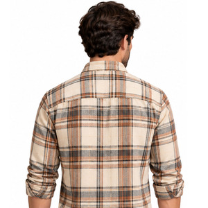 <b>Mens</b> <b>Flannel</b> <b>Shirt</b> Plaid Casual Button Down Checkered Workwear Outdoor Clothing Custom Wholesale Manufacturer OEM ODM Daily Wear - Product Image 6