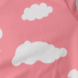 Sudadera Unisex Extra Grande con Estampado de Nubes Rosas, Cuello Redondo, Corte Regular, Informal, de Punto, de Algodón, para Primavera - Product Image 5