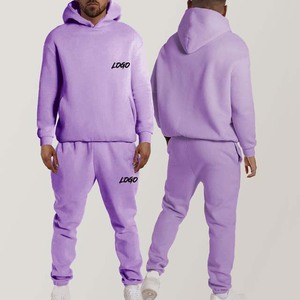 Survêtement à capuche pour homme, couleur unie, décontracté, coupe régulière, manches longues avec poches latérales, coton respirant, vêtements d'automne - Product Image 1