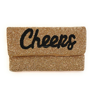 Cheers Durable Beaded Foldable Custom Size Coin Purse Clutch Magnetic Closure Party <b>Bag</b> Evening <b>Gift</b> Pouch Bridal Purse - Product Image 4