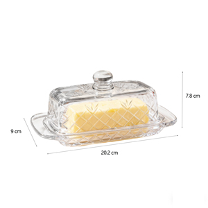 Mantequillera de cerámica antideslizante con tapa de bambú para un fácil almacenamiento de la mantequilla y una hermosa decoración de la cocina - Product Image 2
