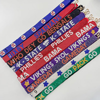 Sangles de ceinture perlées en tissu durable, style universitaire, et suspendoirs de sac à paillettes colorées – Accessoires de mode pour les jours de match et l'utilisation en stade