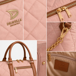 Premium <b>Women</b> Quilted Duffle <b>Bag</b> Factory Custom Travel <b>Weekender</b> <b>Bag</b> Manufacturer OEM Luxury Handbag Supplier - Product Image 4
