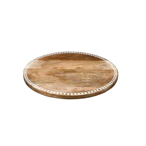 Bandeja de Madera Rústica Natural con Asas, Bandeja de Servir Hecha a Mano para Desayuno, Café, Té, Comida, Bocadillos, Hogar - Product Image 3