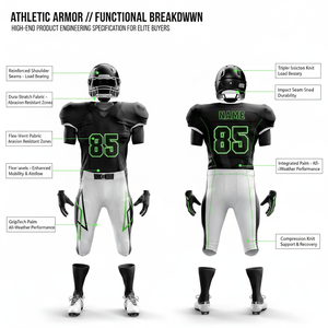 Pro Felt OEM Custom Sportswear Clothing Manufacturer American Football Uniform Jersey Pants Set Premium For Team Practice Kit - Product Image 2