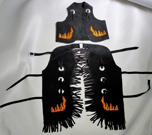 Chaps d'équitation en cuir véritable, équipement équestre de qualité supérieure, vente en gros de produits d'équitation - Product Image 1