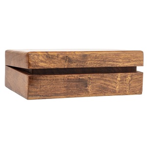 Eco-Friendly Rectangle <b>Wooden</b> <b>Box</b> for Jewelry Gift Storage-Soft Interior for Delicate Items Christmas Chinese New Year Tabletop - Product Image 1