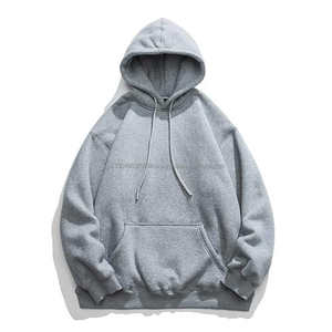 Sweat-shirt à capuche carré surdimensionné pour homme, style streetwear, couleur unie, logo personnalisé, tricoté pour l'automne - Product Image 4