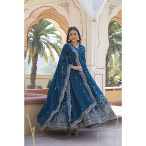 LIKSHA Robe prêt-à-porter pour femmes de qualité supérieure avec ensemble Dupatta LC-1084 - Product Image 5