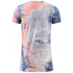 Camiseta de manga corta con cuello redondo y estampado tie-dye para hombre, informal, de punto, corte regular. - Product Image 2