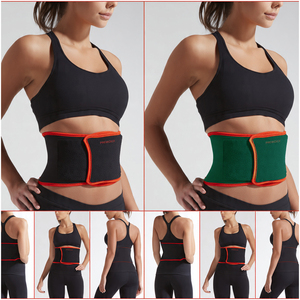 High Quality Adjustable Double <b>Belt</b> <b>Elastic</b> Body Slimming Waist Trainer Adjustable Waist Trimmer Sweat <b>Belts</b> - Product Image 6