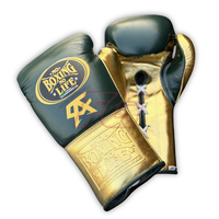 Guantes de Boxeo Personalizables No Boxing No Life, de Cuero Genuino, con Cierre de Gancho y Cordones, Agarre Elástico, Secado Rápido, Transpirables, para Entrenamiento