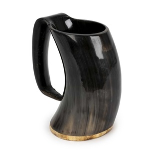 Artisan Crafted Horn <b>Mug</b> Viking Tankard Natural Buffalo Horn Engraved Cup - Product Image 2