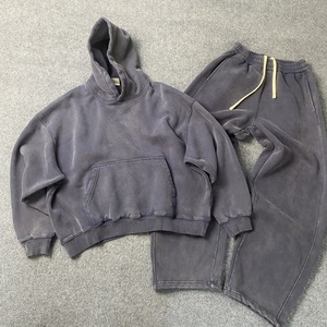 Conjunto Deportivo Unisex Verde con Sudadera con Capucha y Pantalones Jogger, Traje Casual de Color Sólido, Manga Larga, Cordón Ajustable, Corte Holgado, Ropa de Otoño - Product Image 4