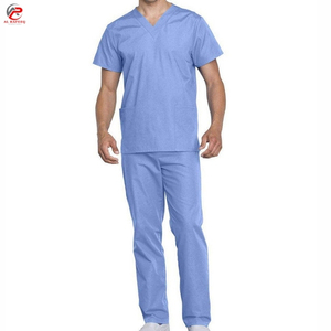 Premium Quality Anti-Wrinkle Twill Fabric Quick Dry Breathable Unisex Hospital <b>Scrub</b> <b>Sets</b> with Custom Logo & Design - Product Image 1