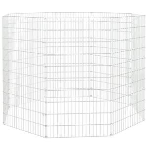Enclos pour animaux en fer galvanisé argenté, cage pour animaux de compagnie, 21,3 x 39,4 po par panneau - Product Image 3