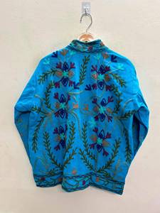 Embroidered Suzani <b>Kimono</b> Jacket Handmade TNT Short Coat Uzbek Bohemian <b>Vintage</b> Jacket Ethnic Winter Outerwear - Product Image 2