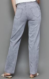 Women's Straight Fit High Rise <b>Jeans</b> Pant Flared <b>Jeans</b> High Waist - Product Image 3
