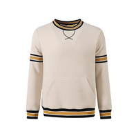 Sweat-shirt à col rond personnalisé Alpha Neutral Crest Chenille pour les clubs universitaires en gros, broderie de logo personnalisée, fourniture OEM