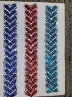 Ruban de dentelle de luxe personnalisé par le fabricant, orné de pierres, élégant et scintillant, pour la décoration de vêtements de mariée, vente en gros