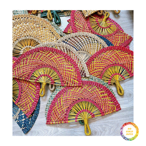 Abanico de Mano de Hierba Marina Vietnamita - Abanico Refrescante Hecho a Mano para Venta al por Mayor - Product Image 6