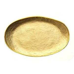 Ensemble de 3 plateaux de service en aluminium de forme personnalisée, finition dorée, pour la maison et les hôtels, plateaux de service pour aliments et boissons sur table - Product Image 6