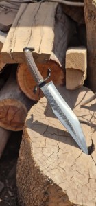 Cuchillo de Caza de Acero al Carbono con Hoja de Punta Caída y Mango de Madera, Cuchillo de Supervivencia para Exteriores - Product Image 4