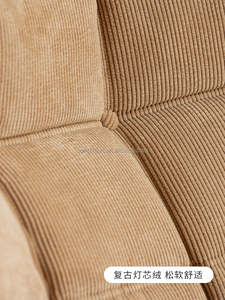 Fauteuil lounge sans accoudoirs en bouclette capitonné de style nordique moderne, <span class=keywords><strong>canapé</strong></span> confortable et décontracté pour salon, chambre à coucher, balcon - Product Image 6