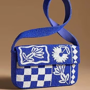 Bolso de Mano Tipo Clutch con Cierre de Botón y Cuentas Bordadas a Mano en Algodón, para Navidad, Año Nuevo, Nochevieja, Bodas y Fiestas - Product Image 3