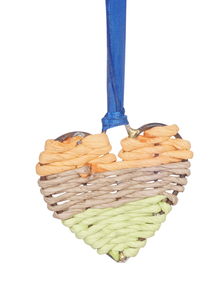 Ornement de Noël suspendu en rotin et tapis, fait main, design personnalisé, pour décoration intérieure ou extérieure. - Product Image 2