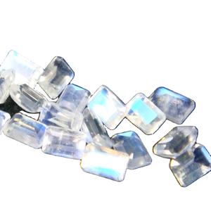 Arco Iris piedra lunar Rectangular Octágono corte 6x4mm piedra preciosa personalizada calidad fina piedra semipreciosa para la fabricación de joyas uso OEM - Product Image 1