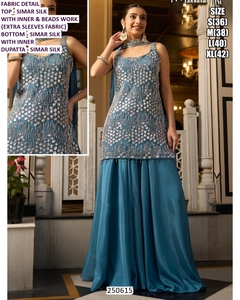 Ensemble Ziya orange Georgette - Product Image 5