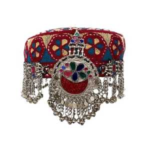 New Design Vintage Ethnic Festival Party Wear <b>Women's</b> Tribal Character Casual Adult Afghani Headwear <b>Caps</b> Polyester/Cotton - Product Image 1