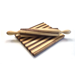 Rodillo de madera y tablas de repostería de última generación, y rodillo para repostería casera, para hornear pizza, repostería y masa de galletas. - Product Image 1