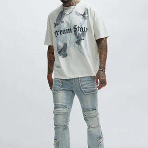 T-shirt pour homme de haute qualité, personnalisable avec logos par transfert thermique, décontracté, vierge, de marque, vintage - Product Image 2