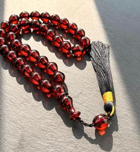 Perles de prière islamiques personnalisées en résine époxy polie, fabrication indienne, best-seller musulman 33, Tasbeeh Tasbih - Product Image 3