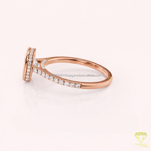 High on Demand Fashion Jewelry Moissanite Engagement Ring <b>for</b> Women with Sophisticated Design Available At Best Market Price - Product Image 1