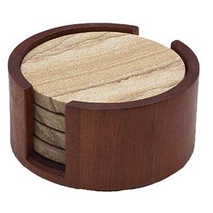 Handcrafted <b>Walnut</b> Coasters Set with Organic Look and Elegant Finish for Coffee <b>Table</b> Kitchen or Office Decor <b>Walnut</b> Coasters - Product Image 2
