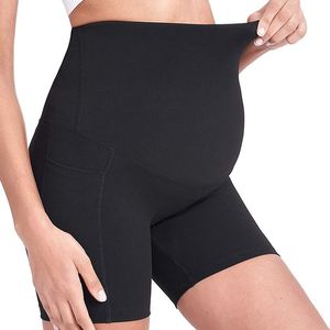 Shorts de maternité taille haute pour femme, sous-vêtements de grossesse sans couture, gainant pour le fitness, le yoga et la course à pied, couvrant le ventre - Product Image 1