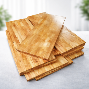 Modern Solid Rubber Wood Countertop Butcher Block Kitchen Island Table Top Natural Wood Durable Design - Product Image 1